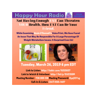 Not Having Enough FAT Can Threaten YOUR Health. How Fat Can Be Your Friend.