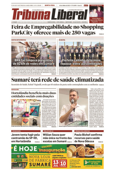 Tribuna Liberal - Edição de 13 de julho de 2023