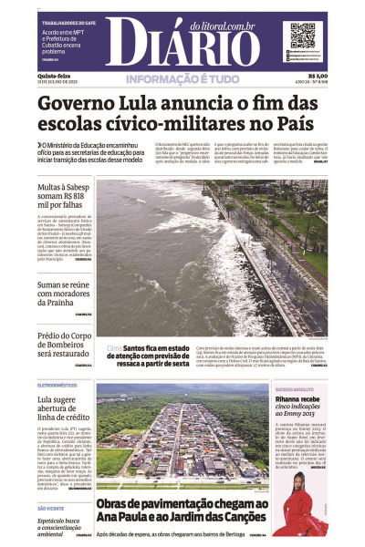 Diário do Litoral – Edição de 13 de julho de 2023