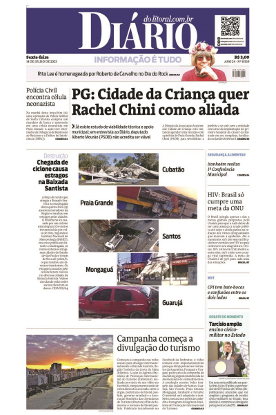 Diário do Litoral – Edição de 14 de julho de 2023