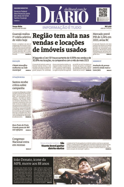 Diário do Litoral – Edição de 18 de julho de 2023