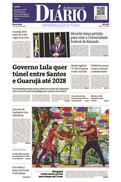 Diário do Litoral – Edição de 21 de julho de 2023