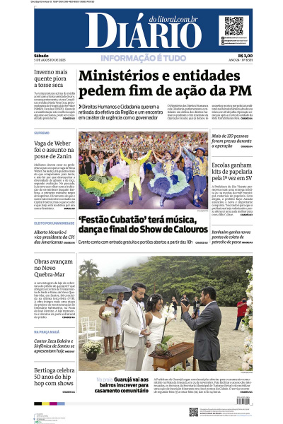 Diário do Litoral – Edição de 05 de agosto de 2023