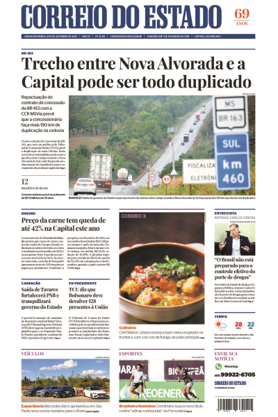 Correio do Estado - Edição de 09 e 10 de Setembro de 2023