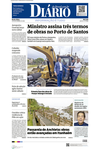 Diário do Litoral – Edição de 22 de Setembro de 2023