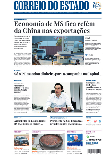 Correio do Estado - Edição de 25 de Agosto de 2024