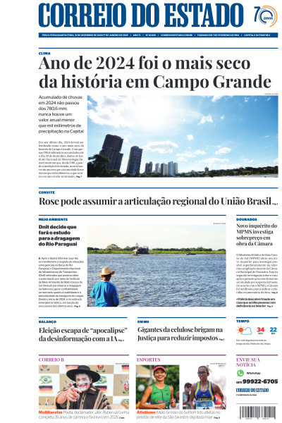 Correio do Estado - Edição de 31 de Dezembro de 2024 a 01 de Janeiro de 2025