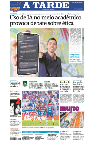 A TARDE - Edição de 20 de Julho de 2025