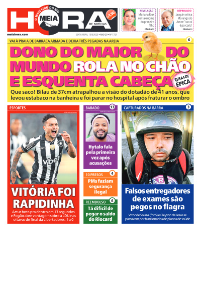MEIA HORA - Edição de 15 de Agosto de 2025