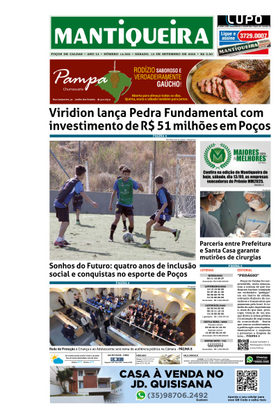 Mantiqueira - Edição de 16 de Setembro de 2025