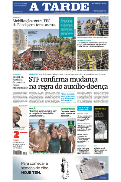 A TARDE - Edição de 22 de Setembro de 2025