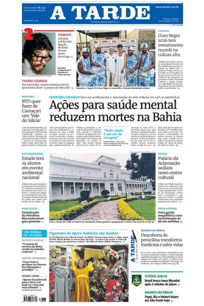 A TARDE - Edição de 27 de Setembro de 2025