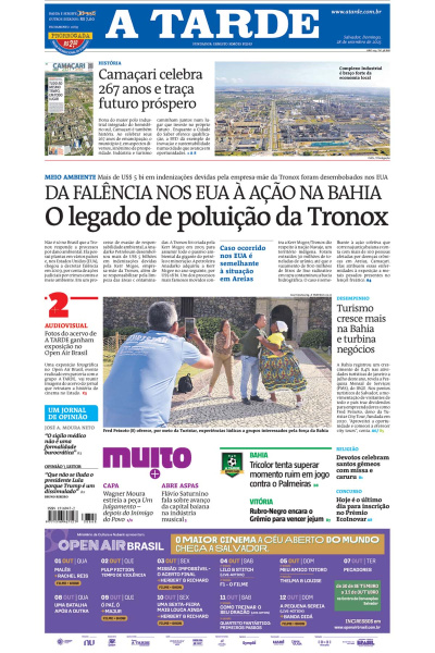 A TARDE - Edição de 28 de Setembro de 2025