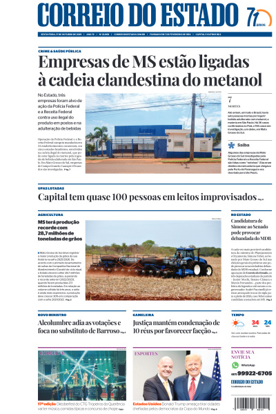 Correio do Estado - Edição de 17 de Outubro de 2025