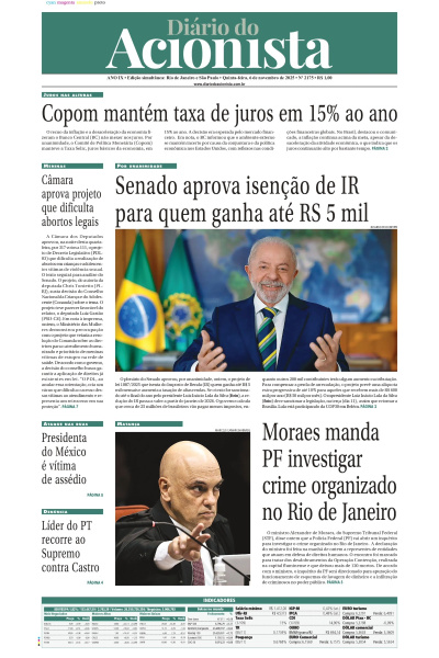 Diário do Acionista - 06 de novembro de 2025