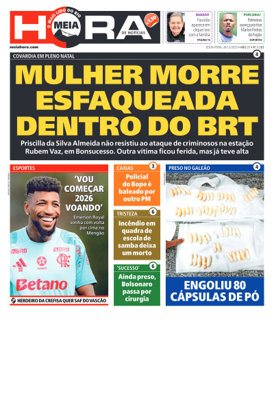 MEIA HORA - Edição de 26 de Dezembro de 2025