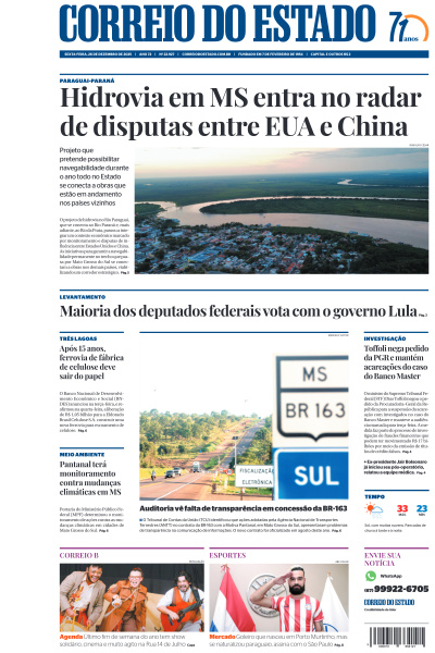 Correio do Estado - Edição de 29 de Dezembro de 2025