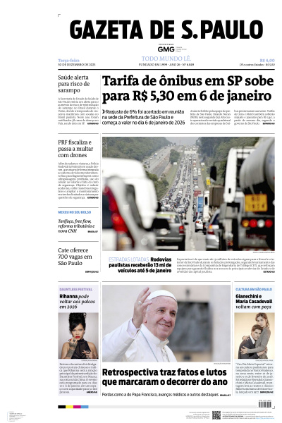 Gazeta de S. Paulo - Edição de 30 de Dezembro de 2025