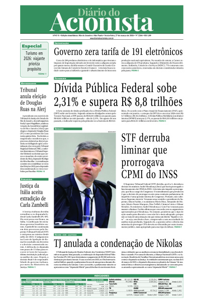 Diário do Acionista - 27 de março de 2026