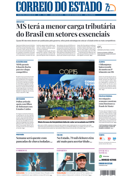 Correio do Estado - Edição de 30 de Março de 2026