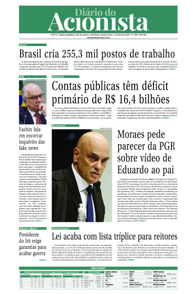 Diário do Acionista - 01 de abril de 2026