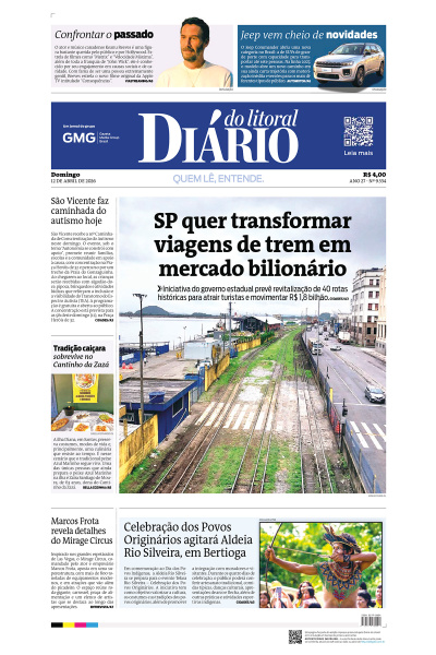Diário do Litoral – Edição de 12 de abril de 2026