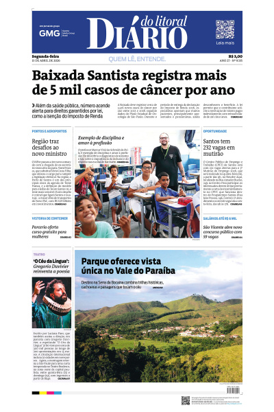 Diário do Litoral – Edição de 13 de abril de 2026