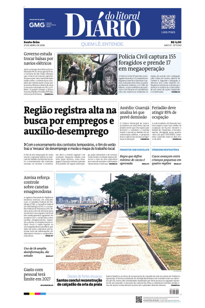 Diário do Litoral – Edição de 17 de abril de 2026