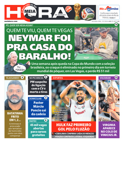 MEIA HORA - Edição de 13 de Julho de 2026