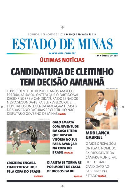 Estado de Minas - Edição de 02 de Agosto de 2026