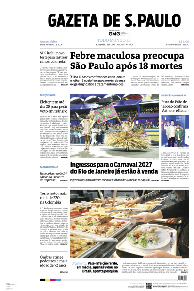 Gazeta de S. Paulo - Edição de 12 de Agosto de 2026