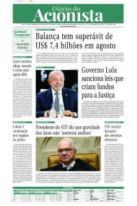 Diário do Acionista - 05 a 08 de setembro de 2026