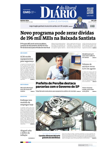 Diário do Litoral - Edição de 15 de Outubro de 2026
