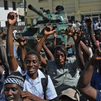 Gambians celebrate peaceful transition of power