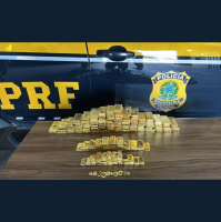 PRF apreende 103 kg de ouro em Boa Vista (RR) barras foram avaliadas em R$ 61 milhões