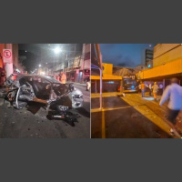 Ônibus de turismo invade supermercado em Juiz de Fora e deixa 14 pessoas feridas