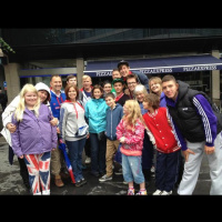 David Walkerdines friends and family are waiting for him to come past with the #paratorch here at Great Tower St, but we dont know what time!