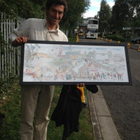 #Olympic artist Marc Ahr tells @annareporting he is in #Stokemandeville to draw the best #Paralympic games ever!