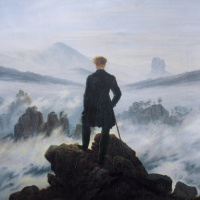 El artesano | El Caminante sobre un mar de nubes de Caspar David Friedrich