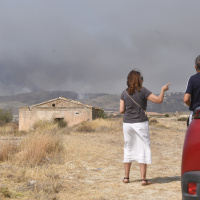 Charo, vecina de Bédar desalojada por el incendio en Los Gallardos (Almería): No sé cómo me voy a encontrar mi casa
