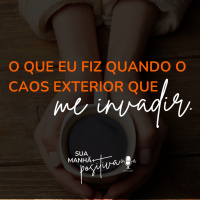 #173- O que eu fiz quando o caos externo quis me invadir.