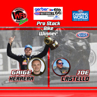 Gaige Herrera - Pro Stock Motorcycle Winner - Gerber Collision Route 66 Nationals presented by Peak