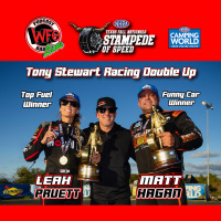 Leah Pruett and Matt Hagan - Tony Stewart Racing Nitro Double - NHRA Fall Nationals