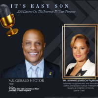 Gerald Hector welcomes Dr. Simpson Mason to ITS EASY SON