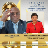 Gerald Hector talks with Ambassador Audrey Marks on ITS EASY SON