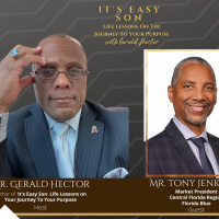 Gerald Hector talks with Tony Jenkins of Florida Blue