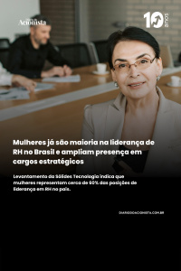 Diário do Acionista - Mulheres já são maioria na liderança de RH