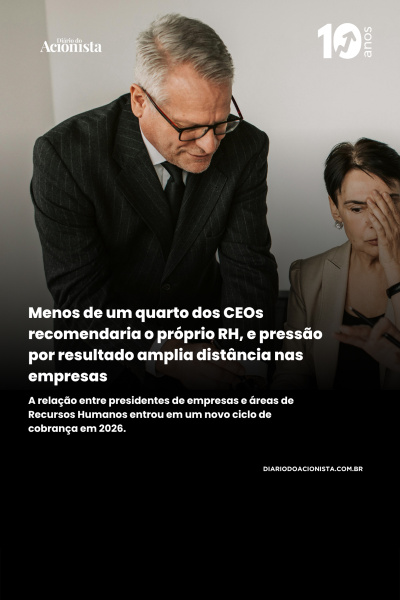 Diário do Acionista - Menos de um quarto dos CEOs recomendaria o próprio RH