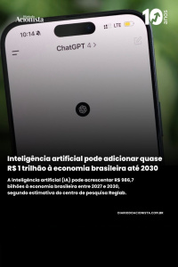 Inteligência artificial pode adicionar quase R$1 trilhão