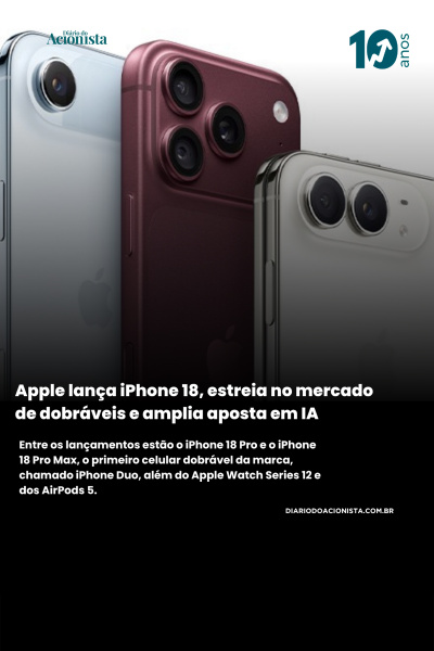 Diário do Acionista - Apple lança iPhone 18